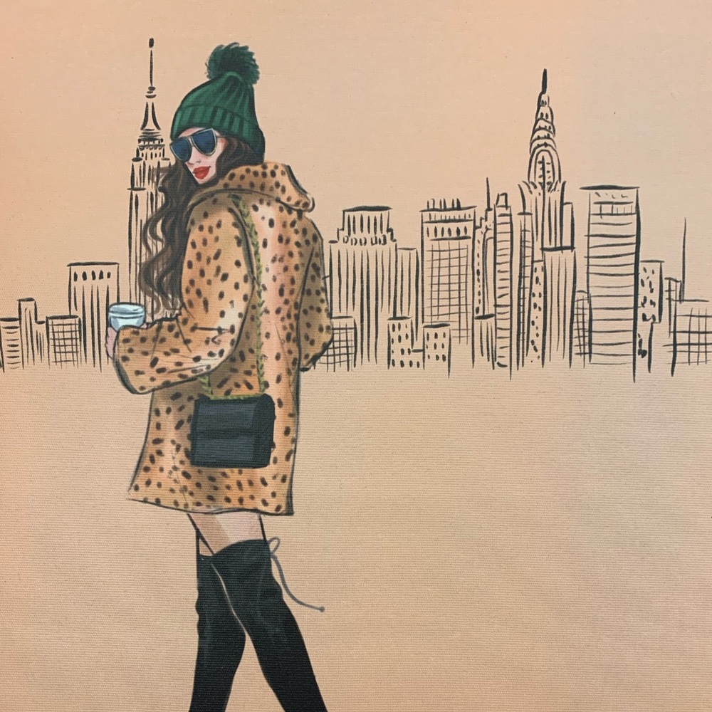 25x18 canvas prints New York and Red Bottoms